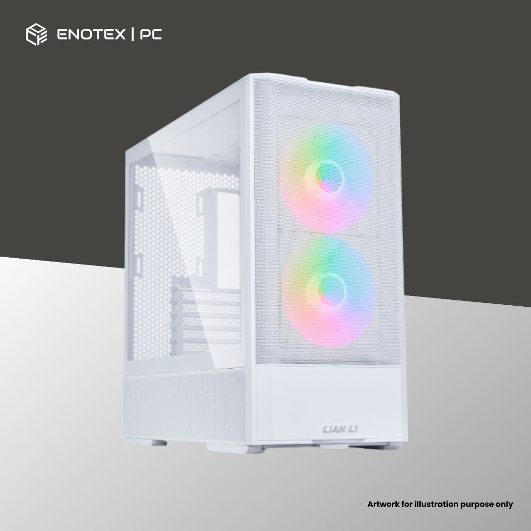 LIAN LI LANCOOL 207 RGB TG ATX WITH 4 FAN - WHITE