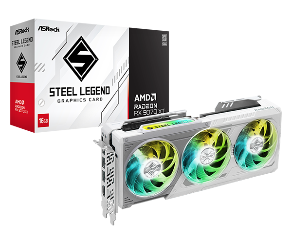 ASROCK AMD RADEON RX 9070 XT STEEL LEGEND 16GB