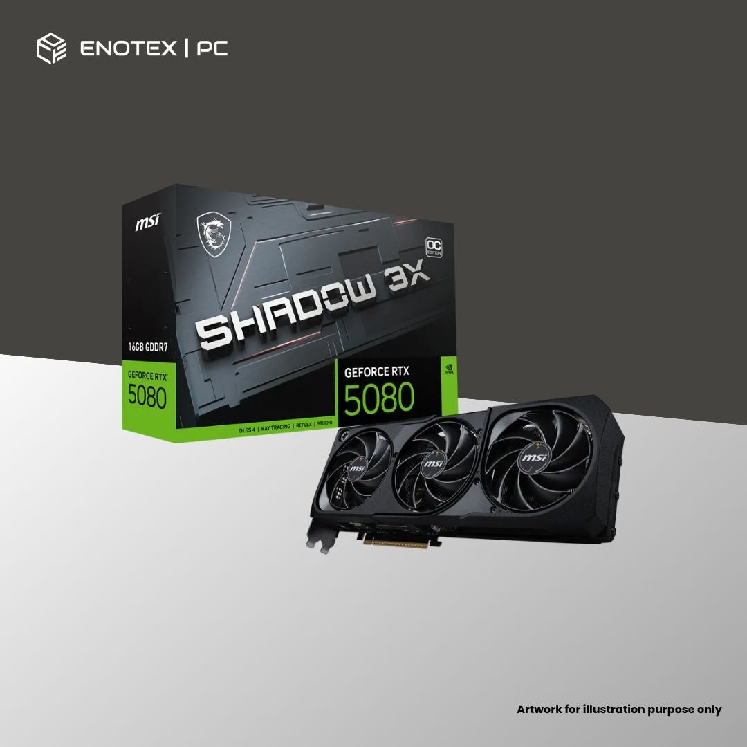 MSI GEFORCE RTX 5080 SHADOW 3X OC 16GB GDDR7 (3YR)