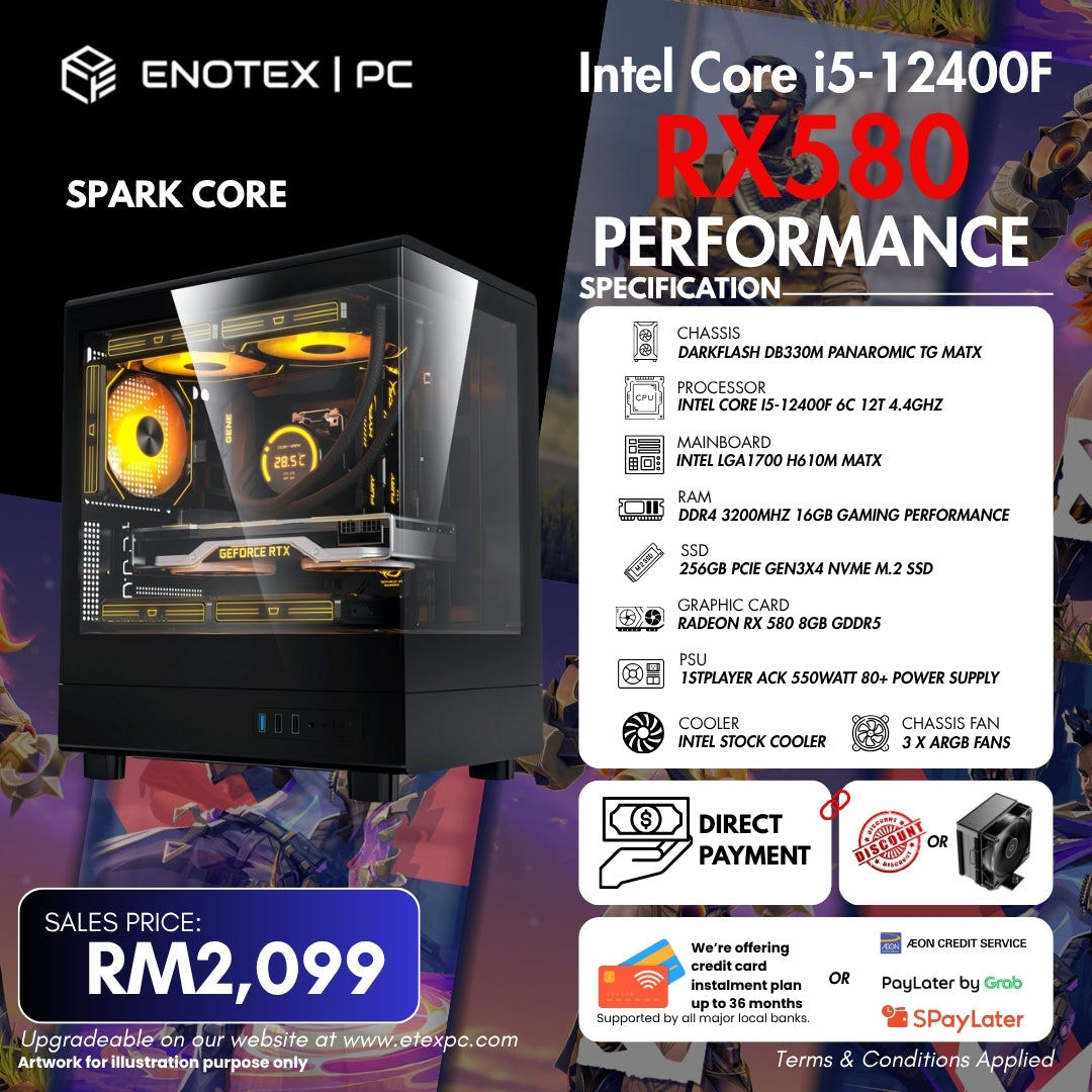 SPARK - Core i5 12400F | Radeon RX 580 8GB GDDR5