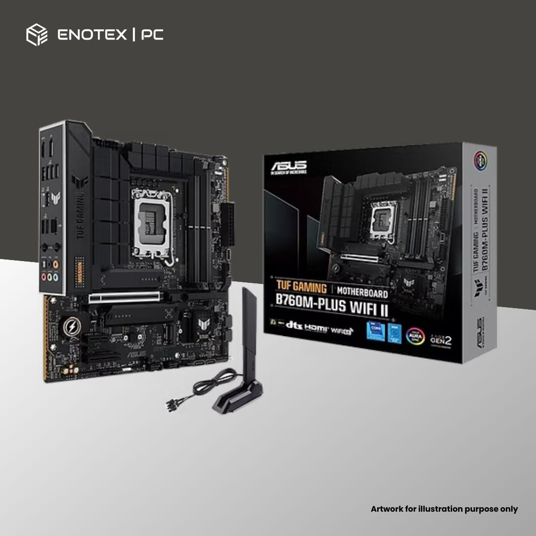 ASUS TUF GAMING B760M-PLUS II LGA1700 MATX DDR5 3+1YR