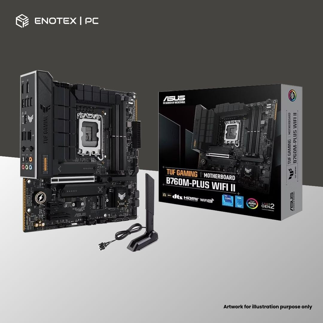 ASUS TUF GAMING B760M-PLUS WIFI II LGA1700 MATX DDR5 3+1YR