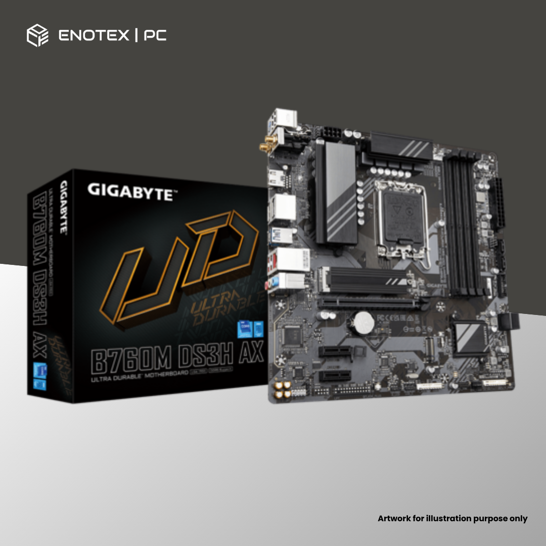 GIGABYTE B760M DS3H AX DDR5 SOCEKT 1700 MAINBOARD