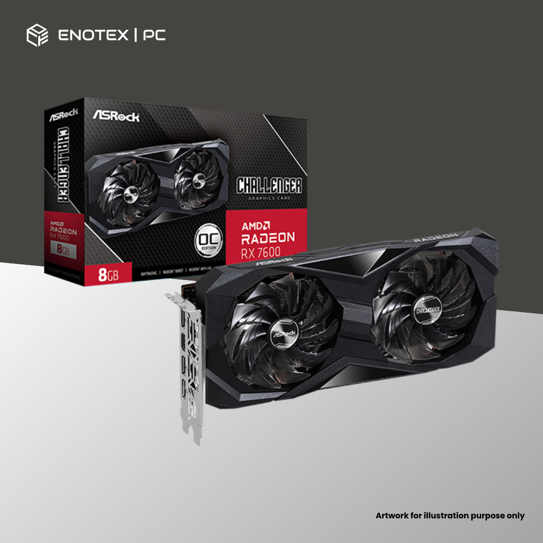 ASROCK AMD RADEON RX 7600 CHALLENGER 8GB OC GDDR6