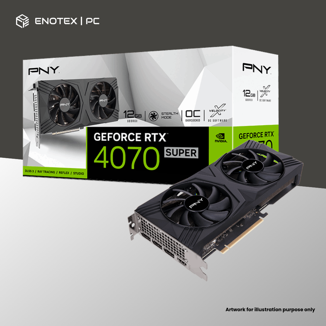 PNY GEFORCE RTX 4070 SUPER 12GB  DUAL FAN VERTO OVERCLOCKED