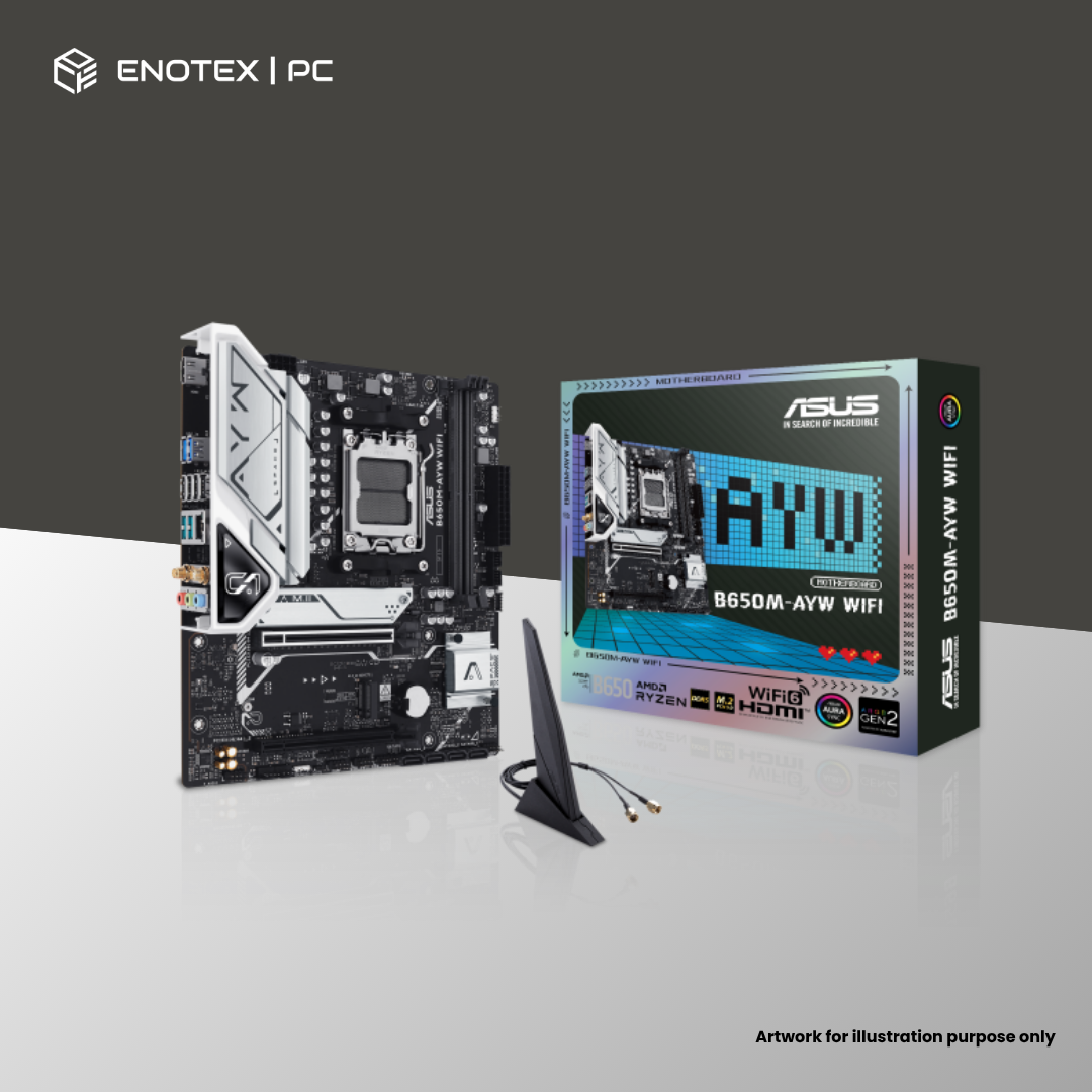 ASUS B650M-AYW WIFI MATX DDR5 AM5 MAINBOARDASUS B650M-AYW WIFI MATX DDR5 AM5 MAINBOARD