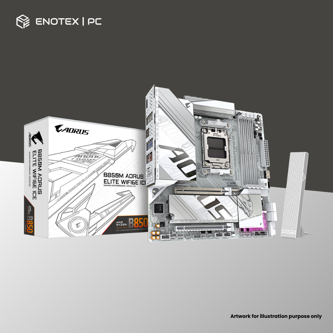 GIGABYTE B850M AORUS ELITE WIFI 6E ICE SOCKET AM5 MAINBOARD