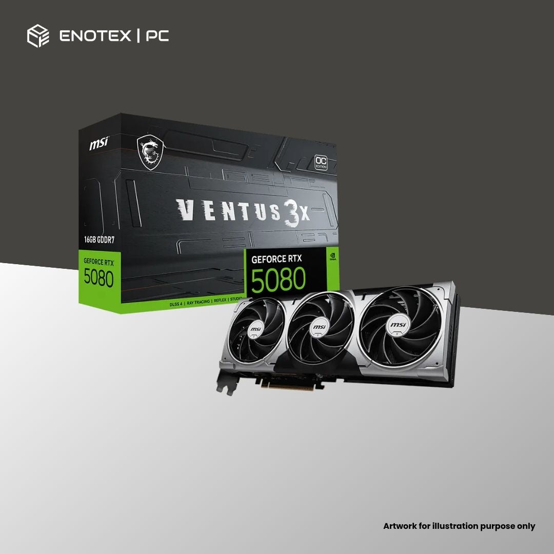 MSI GEFORCE RTX 5080 VENTUS 3X OC 16GB GDDR7 (3YR)