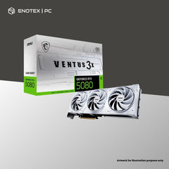 MSI GEFORCE RTX 5080 VENTUS 3X OC 16GB GDDR7 - WHITE (3YR)