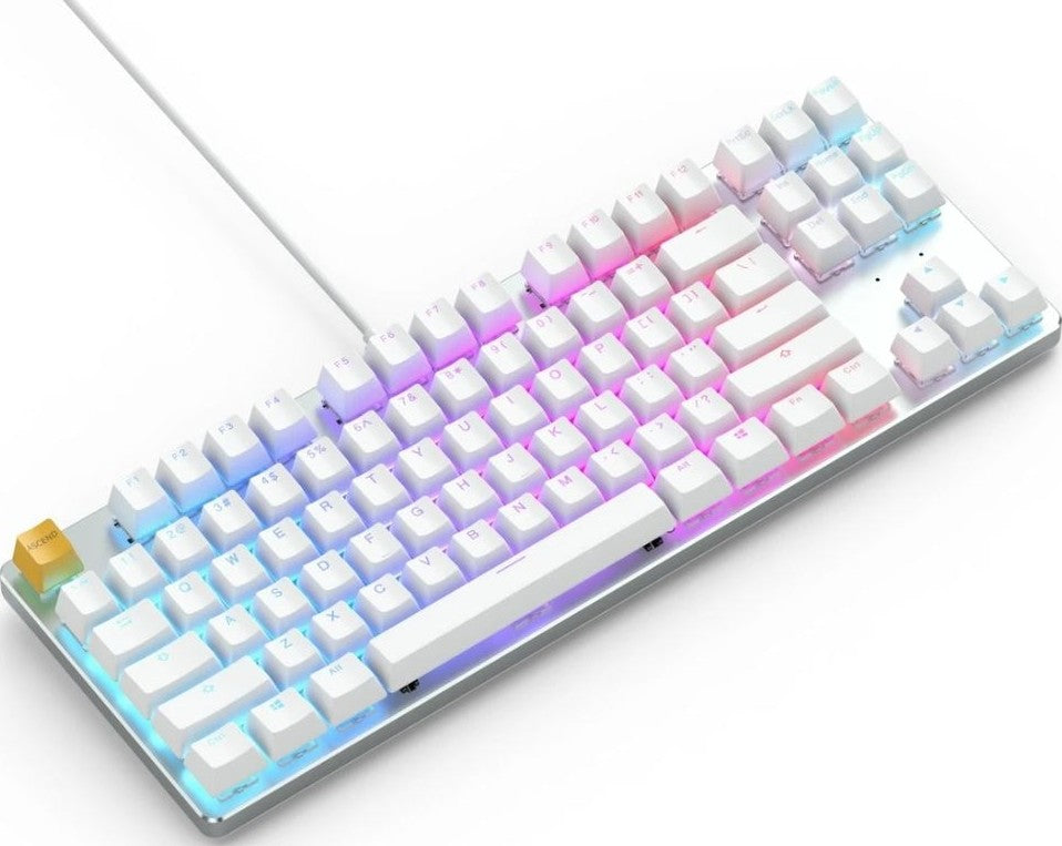 GLORIOUS GMMK WHITE ICE EDITION MECHANICAL GAMING KEYBOARD-COMPACT